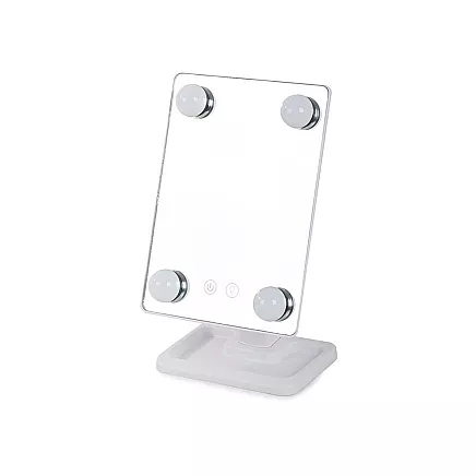 Makeup Kosmētisks Spogulis ar LED Apgaismojumu un 180° Rotāciju, Melns