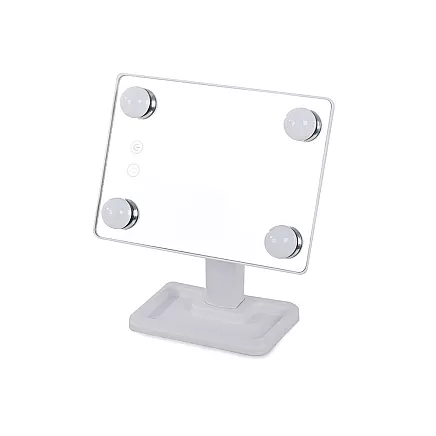 Makeup Kosmētisks Spogulis ar LED Apgaismojumu un 180° Rotāciju, Melns