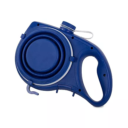 Dog-cat leash with water bowl bag drinker