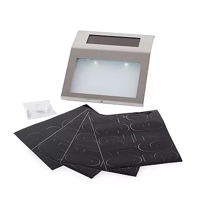 Illuminated house number solar led metal lamp