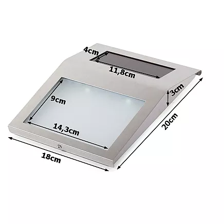 Illuminated house number solar led metal lamp