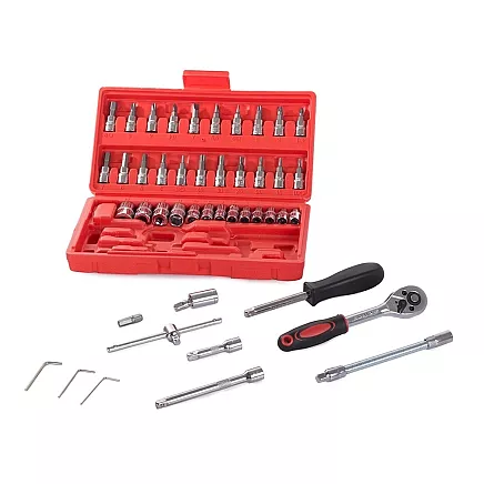 Tool set socket spanners torx allen spanners