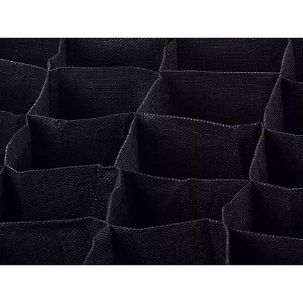 Atvilktņu organizators apakšveļai un zeķēm, 16 nodalījumi, melns