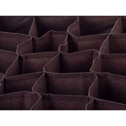 Atvilktņu organizators apakšveļai un zeķēm, 24 nodalījumi, brūns