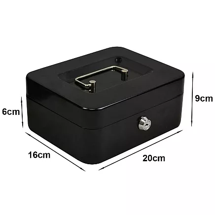 Metal money box safe key documents