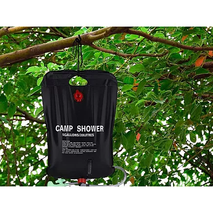 Solar camping field shower 20l