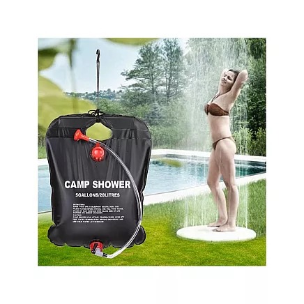 Solar camping field shower 20l