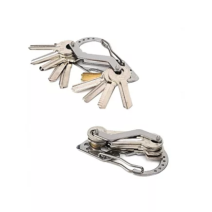 Key ring carabiner survival multitool