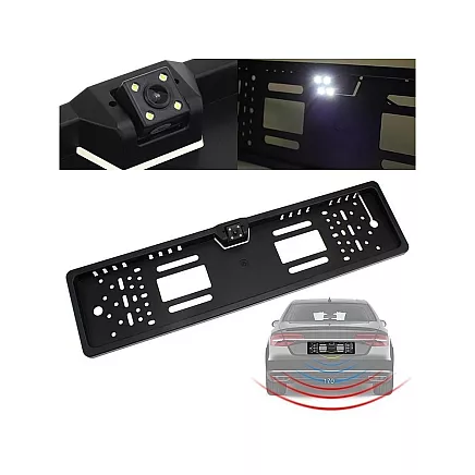 Reversing camera in number plate frame with ir