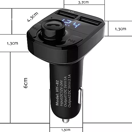 FM-передатчик MP3 Bluetooth зарядное устройство 2xUSB