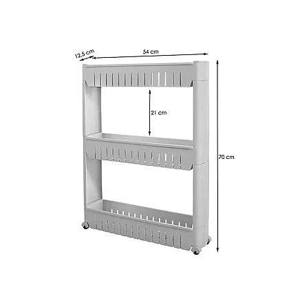 Bathroom shelf kitchen cabinet on wheels bookcase