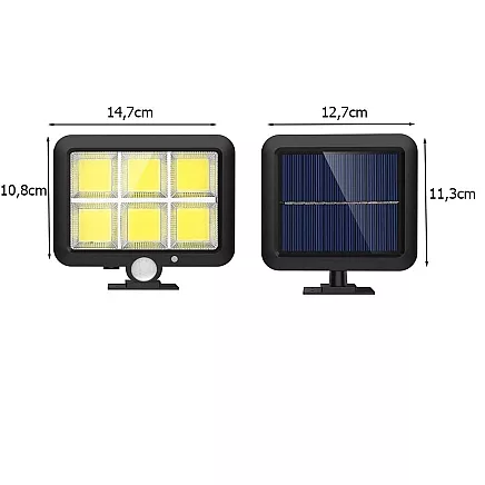 Solar lamp 120 led with twilight movement sensor