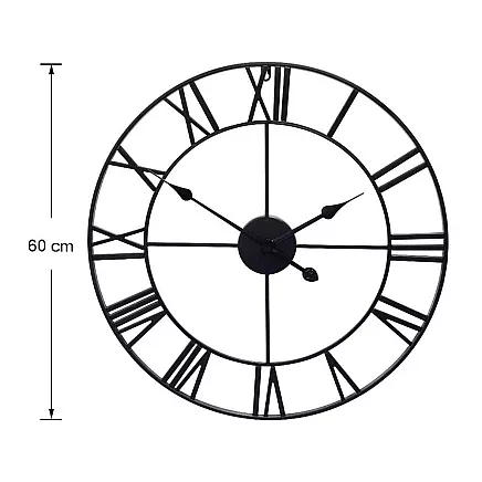 Rome retro vintage loft 3d wall clock 60cm