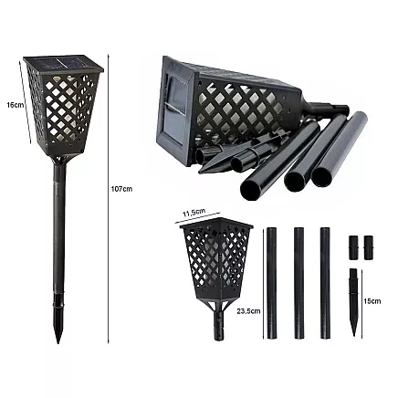 Solar garden lamp torch lantern sensor