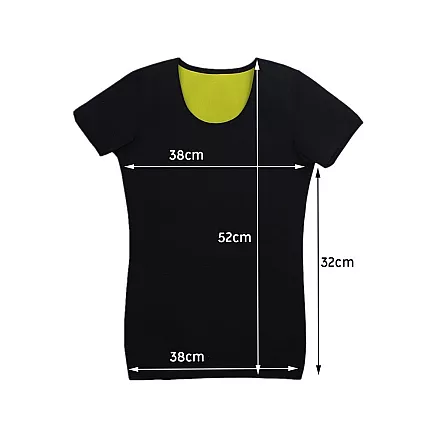 Womens neoprene fitness t-shirt short sleeve