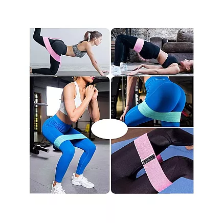 Set of 3 elastic bands for exercise