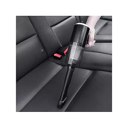Bezvada rokas automašīnas putekļsūcējs 120W bezmaisiņu USB LED lampa ar diviem uzgaļiem
