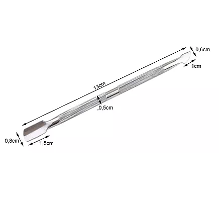 Divpusējs kutikulu stūmējs-skreipers