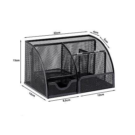 Desk organiser 6 compartment drawer