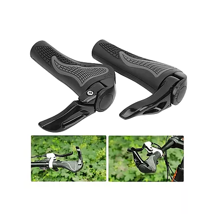 Gumijas Velosipēda Stūres Rokturi Uzlikņi Uzlikas Ar Ragu 2 gab.