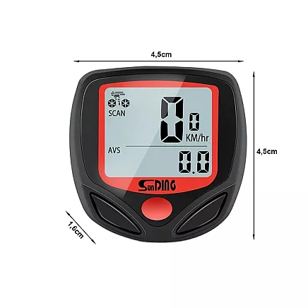 Waterproof bicycle computer 14 functions