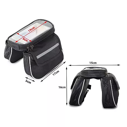 Bicycle bag frame pannier bicycle phone case
