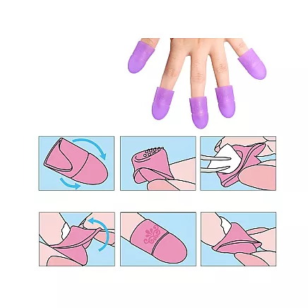 Silicone clips for removing hybrids, gels and acrylics
