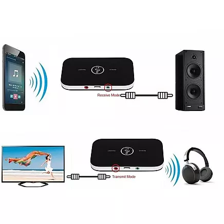 Bluetooth raidītāja un uztvērēja adapteris 2-1, melns