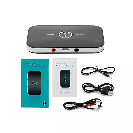 Bluetooth raidītāja un uztvērēja adapteris 2-1, melns