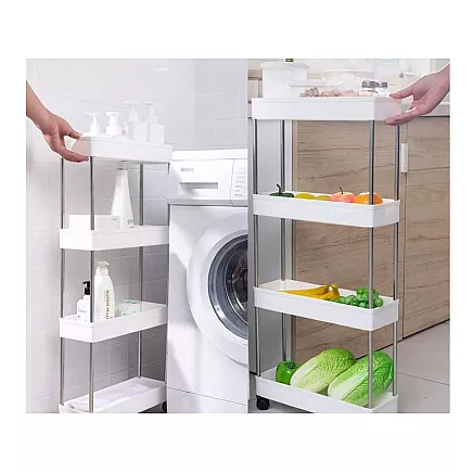 Pārvietojams plaukts uz riteņiem (ratiņi) virtuvei / vannas istabai