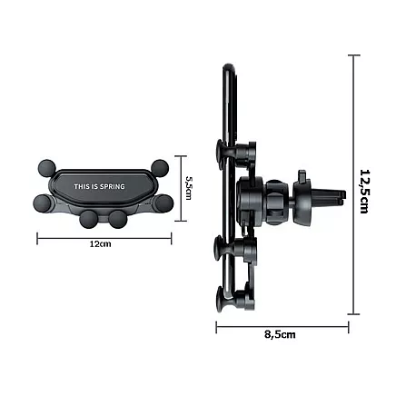 Gravity car holder for car grilles