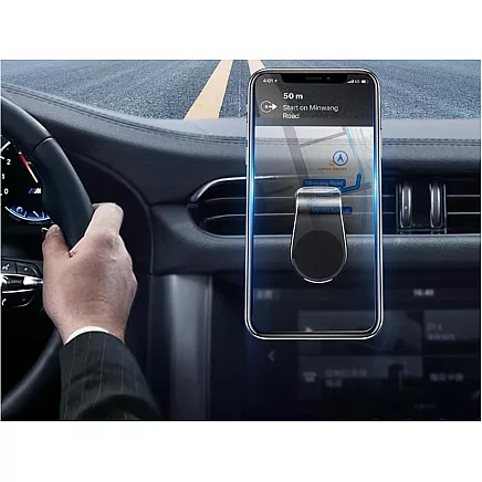 Magnetic car holder for phone grille