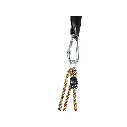 Dārza šūpoles bērniem ar apaļu plastmasas sēdekli un regulējamu virvi sarkanas