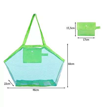Liela pludmales soma – sieta iepirkumu soma XXL, zila