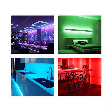 Led tape 3528 rgb 4.5m waterproof remote control set
