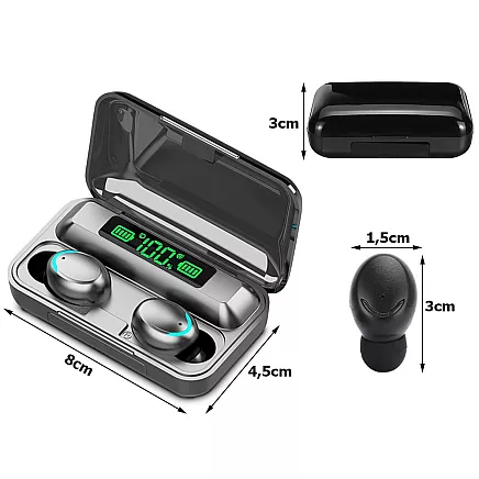 Bluetooth wireless headphones f9 tws powerbank