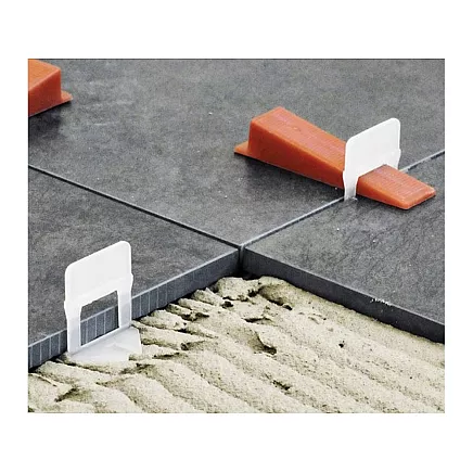 Tile levelling system 100 clips 100 wedges