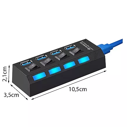 Splitter hub usb port splitter 4x usb 3.0