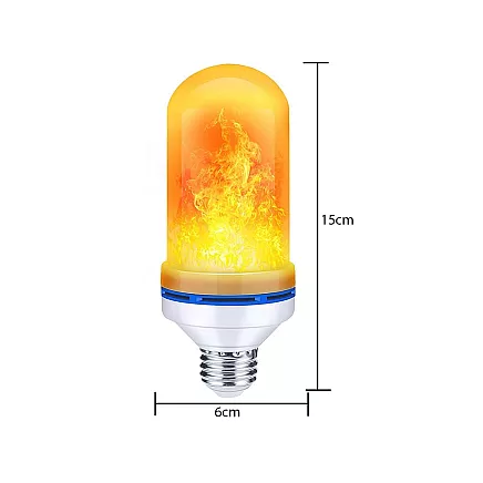 Live flame imitation led bulb e27 9w decorative