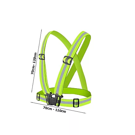 Reflective harness waistcoat for motorbike bicycle running