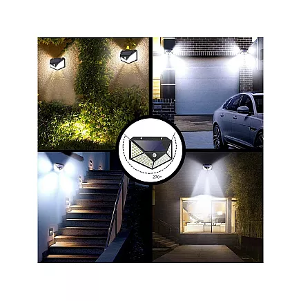 Solar lamp 100 led with twilight movement sensor
