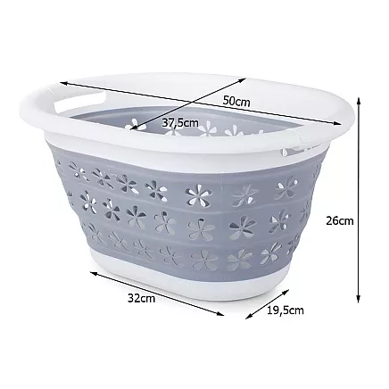 Laundry basket folding silicone bowl