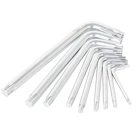 L-veida Torx atslēgu komplekts 9 gab., T10-T50