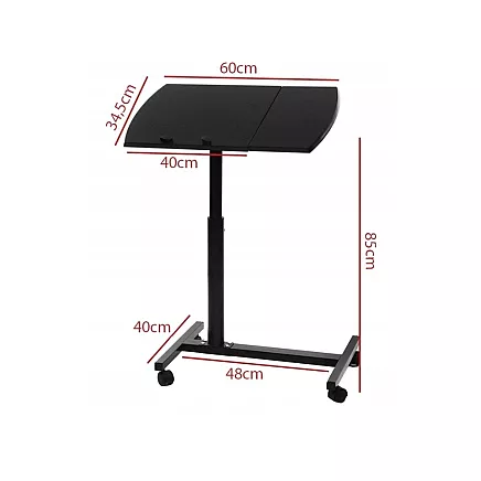 Laptop table on wheels adjustable desk