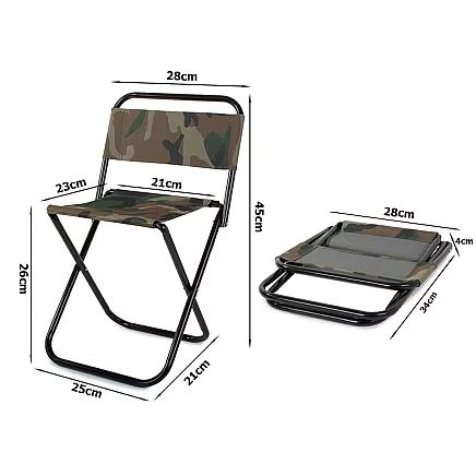 Saliekamais pārgājienu krēsls ar atzveltni MORO