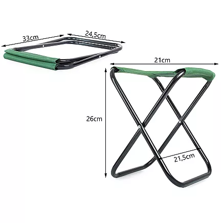 Saliekamais tūristu makšķerēšanas krēsls