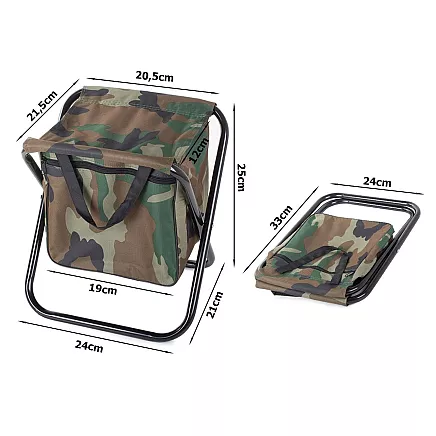 Tūrisma Makšķerēšanas Krēsls ar Somas Nodalījumu