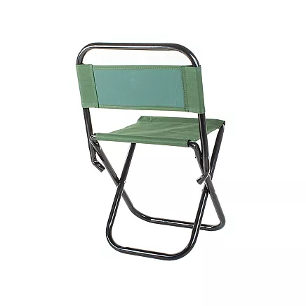 Saliekamais tūrisma makšķerēšanas krēsls ar atzveltni