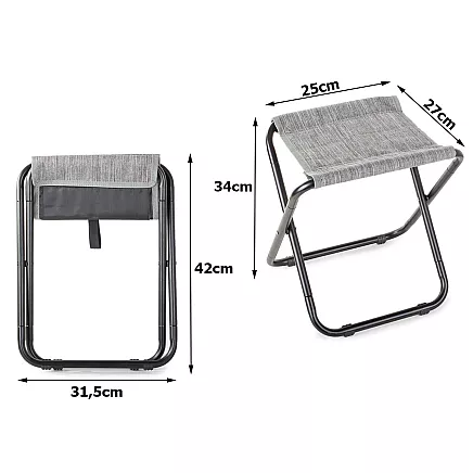 Tūristu Saliekamais Makšķerēšanas Krēsls