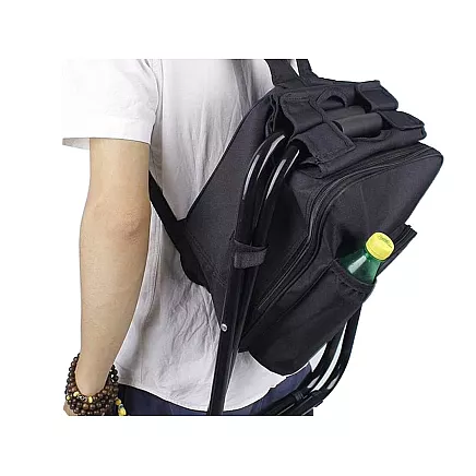 Saliekams makšķerēšanas krēsls ar mugursomu 3in1